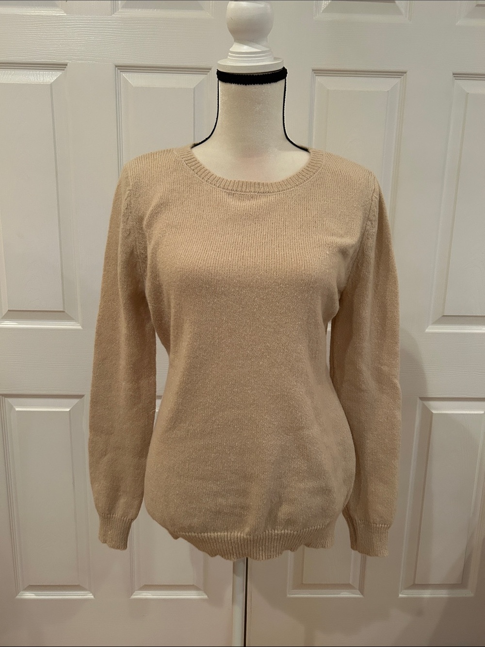 SHEIN Beige Crewneck Sweater